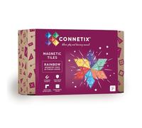CONNETIX Tuiles Magnétiques Pack Géométrie Arc-En-Ciel, 30 Pièces