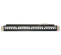 Connetto - Panneau de Patch en métal Vide avec Barre de Support arrière pour connecteurs blindés avec Prise de Terre vis incluses