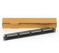 Connetto - Panneau Patch 19" Non blindé utp 24 Ports 8 pôles rj45 pour réseaux catégorie 6 Noir