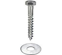 Connex 30021 Lot De 20 Vis À Bois À Tête À 6 Pans Galvanisées Conforme Din 571 M10 X 40 Mm Bois G