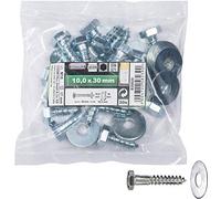 Connex B30020 Lot de 20 vis à bois hexagonales avec empreinte hexagonale extérieure, galvanisées, pour tous les raccords en bois, 10 x 30 mm