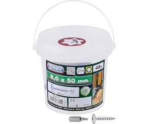 Connex B30147 Vis poteaux extérieur 8,0 x 50 mm galvanisées 48 g