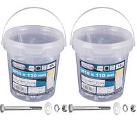 Connex B30163 Vis à tête hexagonaux M10 x 110 galvanisés 10 g (Lot de 2)