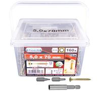 Connex B30176 Vis universelles 5,0 x 70 TX galvanisés 160 g