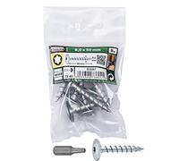 Connex Lot de 8 vis pour poteau 8,0 x 50 mm - Entraînement TX - Filetage complet - Pour la fixation de raccords et de connecteurs - Avec embout/raccord de poteau/kit de vis / B30261