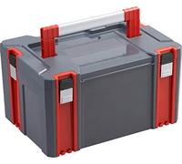 Connex Boîte système - Taille L - Volume : 34 l - Capacité de charge : 80 kg - Système extensible individuellement - Empilable - En plastique robuste - Boîte empilable - Caisse à outils - COX566202