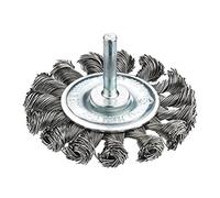 Connex COM214075 Brosse ronde torsadé pour perceuses en Fil métallique, Gris/argent, 75 mm