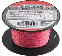 Connex COX781530 Cordeau de maçon 50 m Max 36 kg 1 mm Rouge
