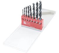 Connex COX972328 Mèches à bois hélicoïdales en Acier au chrome-vanadium, Argent, Set de 8 Pièces