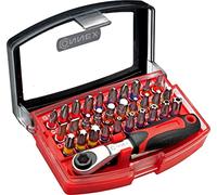 Connex Jeu d'embouts et cliquet COXB973832 – 32 pièces, 1/4" Acier S2, support magnétique