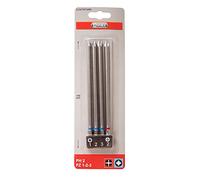 Connex COXT973290 Embouts de Visseuse PH/PZ, Argent, 150 mm, Set de 4 Pièces
