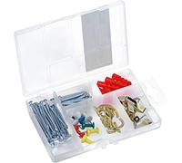 Connex - DP8500105 - Assortiment de 86 pièces pour la maison - Crochets muraux, clous, punaises et autres - Pré-trié dans une boîte en plastique pratique - Utilisation universelle/boîte d'assortiment