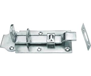 Connex DYB2206021 Verrou de serrure 75 x 200 mm coudé, avec gâche galvanisée, loquet de porte, poignée, serrure de porte, ferrure