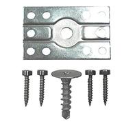 Connex HV4313 Lot de 4 Fixations de barrière en Grillage Acier INOX
