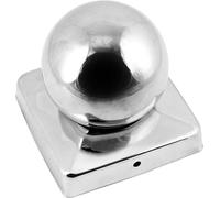 Connex HV4323 Capuchon de Plot avec Boule, 90 x 90 mm, Acier INOX v2a