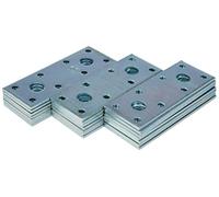 Connex HVG1400 Lot économique de Fixations méplats 95 x 35 x 2,5 mm, galvanisé, 25 pièces