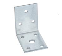 Connex HVG2600 Lot économique de équerres d'angle 50 x 50 x 35 x 3 mm, galvanisé, 25 pièces, argenté, 50 x 50 x 35 mm