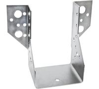 Connex HVRS1140 Sabot de poutre type A-80 x 120 mm, en acier inoxydable marqué CE, connecteur en bois, connexion sûre des éléments en bois, bleu galvanisé