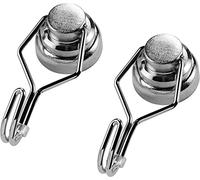 Connex Lot de 2 crochets magnétiques en néodyme - 25 x 67 mm - Force d'adhérence : 21 kg - Pour la maison et l'atelier - Aimant puissant - Mini aimant - DY7100039 - Argenté