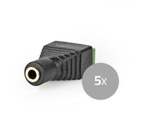 Connexion d'alimentation CCTV | Bornier 3 voies | Sortie 3.5mm Femelle | Femelle | Vert / Noir