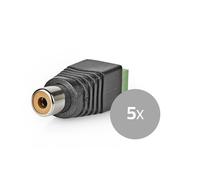 Connexion d'alimentation CCTV | Bornier à 2 voies | DIN femelle | Femelle | Vert / Noir