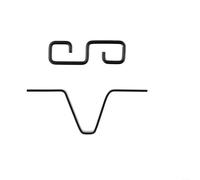 Connexion de chaîne de pluie en fer plaqué zinc noir pour adaptateur de gouttière standard en forme de V réduit pour 6. Crochet de chaîne d'éclaboussures, gouttières, bec de descente, 5,1 cm de long