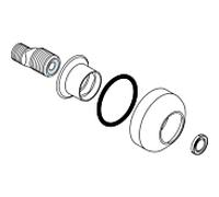 connexion Ideal Standard S complète, A960601AA, chrome A960601AA
