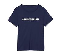 Connexion Perdue T-Shirt, Femme Grandes Tailles, Bleu Marine, 5X