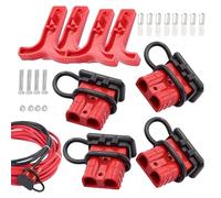 Connexion rapide de la batterie, déconnexion rapide du treuil, kit de prise électrique à déconnexion rapide de batterie 50 ampères, calibre 6 à 12, kit de récupération de connecteur 12-36 V,