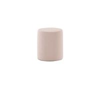 CONNIE - Pouf Rond 41cm Tissu Bouclé Rose - VIPACK