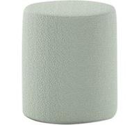 CONNIE - Pouf Rond 41cm Tissu Bouclé Vert Olive - Altobuy Vert G