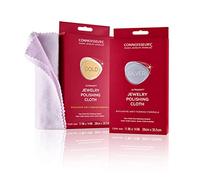 Connoisseurs Kit de Nettoyage Bijoux Chiffon Nettoyant - Coton - pour Or et Argent - avec Formule Sèche et Anti-Ternissement - Violet
