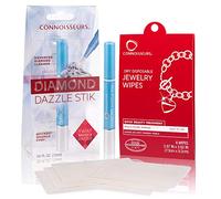 Connoisseurs Kit Nettoyant pour Bijoux | Diamond Dazzle Stick et 6 Lingettes de Nettoyage | Nettoyant pour bijoux Argent Or Diamants Platine