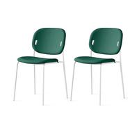 Connubia, 2 chaises Yo! Structure métal Blanc Optique Mat Siège Bosco