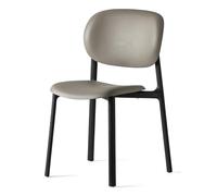 Connubia, Chaise Zero. Structure Noire, Assise et Dossier Tourterelle, polypropylène recyclé 100%