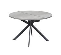 CONNUBIA table extensible à rallonge avec piètement gris mat GIOVE CB/4739-D 120 cm (Plateau en béton et extension en stratifié gris mat - métal [...]