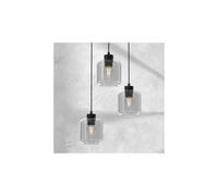 CONO 10057T Suspension Noire Moderne E27 Abat-jour Cône