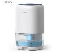 CONOPU Déshumidificateur CS01H, réservoir d'eau de 1000 ml, idéal pour les petits espaces, élimination de l'humidité de 450 ml/jour, ultra silencieux, éclairage ambiant LED 7 couleurs, réservoir amovi