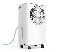 CONOPUPlus Deshumidificateur d air Electrique 12 litres/jour, Drainage Continu, Déshumidification Automatique, Mode Sommeil, Minuterie 24H, Anti Mosissure，Apportant de la Chaleur aux Jours de Pluie