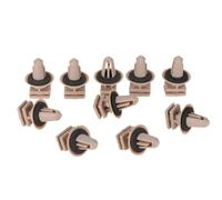 Conpert Clips De Fixation Voiture pour BMW Série 1/3/5 E90 E60 F30 E90, Lot de 10 Fixations de plaques de Protection avec Mastic, en Nylon Marron