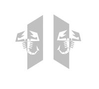 Conpert Stickers Voiture pour Fiat Punto 500 Abarth Scorpion, Lot de 2 Autocollants décoratifs en Forme de Scorpion pour Voiture