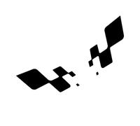 Conpert Stickers Voiture pour Renault Clio RS RS 18 Mégane Twingo, Lot de 2 Autocollants latéraux de carrosserie de Voiture, Style Course, en PVC, à Faire soi-même