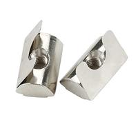 CONPHERON 40 Séries Écrous à Ressort M6 Écrous à Glissière à Rainure Écrou à Fentes avec Plaque à Ressort Écrou de Profilé en Aluminium Standard Européenne