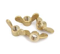 CONPHERON Ecrou Papillon en Laiton à Haute Résistance, Ecrou à Oreille M5, 6 Pièces