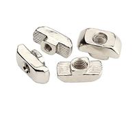 CONPHERON Ecrous en T Coulissant Norme Européenne en Acier au Carbone Nickelé pour Profilé d'Aluminium, (EU40) M4, 20pcs