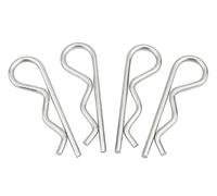 CONPHERON Goupilles Fendues R Clips, Goupilles Fendues R Forme Goupilles élastique Carbone en Acier, M2.5×50mm, 50 pcs