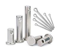 CONPHERON Goupilles Trou Unique & Goupilles Fendues Goupilles de Chape en Acier Inoxydable Goupille Cylindrique à Tête Plate (M10×30mm, 5 Jeu)