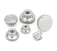 CONPHERON M6 Écrou Moleté à Tête Haute Écrous à Serrage à Main de Acier Inoxydable, Trou Borgne (4 Pièces)