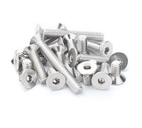 CONPHERON Vis à tête Fraisée, Vis à Six Pans Creux en Acier Inoxydable, Boulons à Six Pans Creux à tête Fraisée, M4x10mm,100 pièces