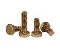 CONPHERON Vis à tête Hexagonale en Laiton, facile à retirer, Vis à Métaux à tête Hexagonale, M6x16 mm,4 pcs